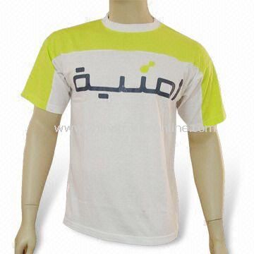 Promotional Mens T-shirt, Made of 100% Cotton, Jersey from China