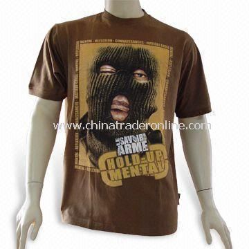 Promotional Mens T-shirt, Made of 100% Cotton, Jersey from China