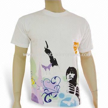 Promotional Mens T-shirt, Made of 100% Cotton from China