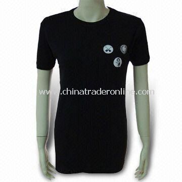 Promotional T-shirt, Made of Cotton, Customized Logos are Welcome from China