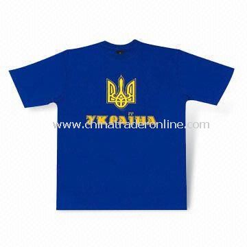 Promotional T-shirt, Screen Printing Logo on Front or Back, Made of 100% Cotton