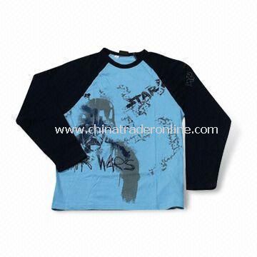 Promotional T-shirt with Long, Short and Raglan Sleeve, Made of 100% Cotton from China