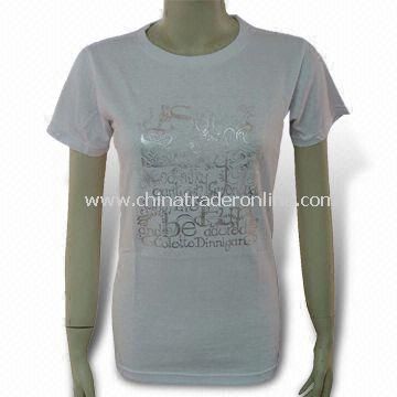 Promotional Womens T-shirt, Available in Various Sizes and Colors from China