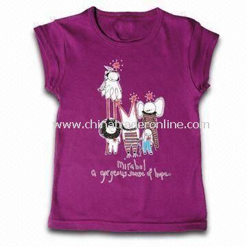 Promotional Womens T-shirt, Made of 50% Cotton and 50% Viscose Knit Jersey, Sits on Hip from China