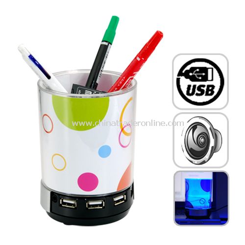 Desk Buddy - USB Hub, Speaker, Pen Holder, Light & Photo Frame IN ONE from China