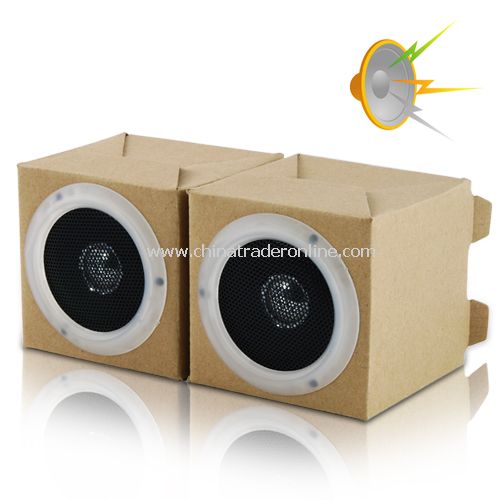 Green Speaker Set - Two Box Desktop Stereo - Friendly Eco from China