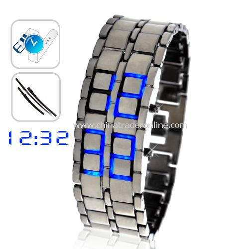 Ice Samurai - Japanese Inspired Blue LED Watch from China