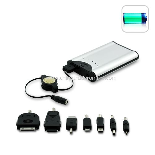Portable Battery Charger (3400mAh) - 7 connectors for Compatible