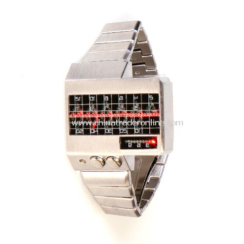 Stylish and Cool! Alpha Centauri - All Metal Red LED Watch