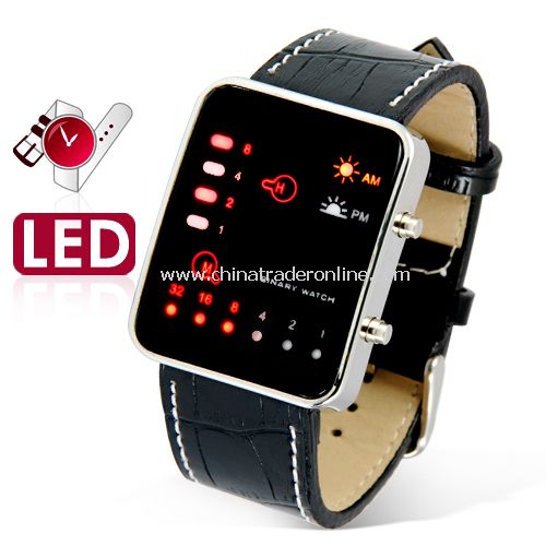 The Singularity - Japanese Multicolor LED Watch - Red and Yellow LEDs