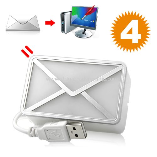 USB POP3 WebMail Notifier w/ Skype & MSN Messenger from China