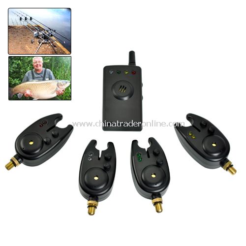 Carp Fishing Bite Alarm with LED Light & Tone Indicator