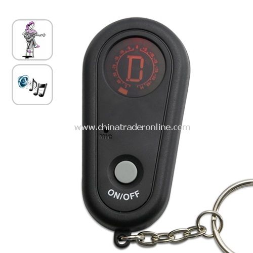 Guitar Tuner Keychain - LCD Screen with Red Backlight from China