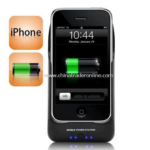 High Capacity Solar Battery Charger + Holder 2-in-1 for iPhones from China