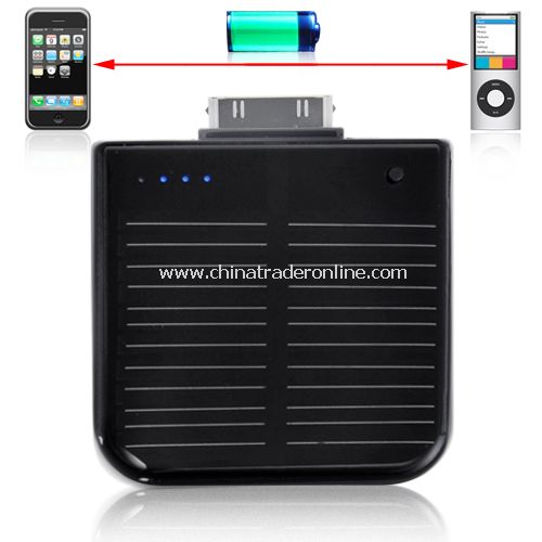 iPhone/iPod Portable Solar Battery Charger - Portable & Rechargeable Solar chager