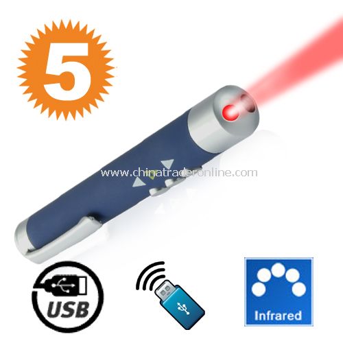 Laser Pointer + Wireless Receiver - USB plug & play