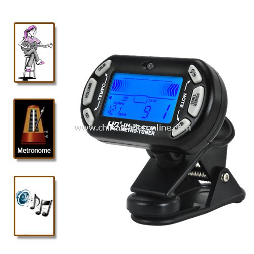 Mini Guitar Tuner + Metronome + Tone Generator 3-IN-1 from China