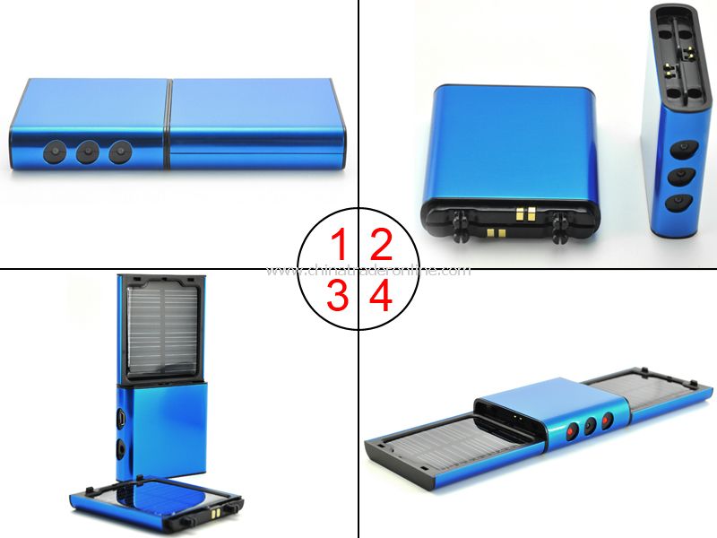 Solar Charger and Battery with Dual Charging Panels from China