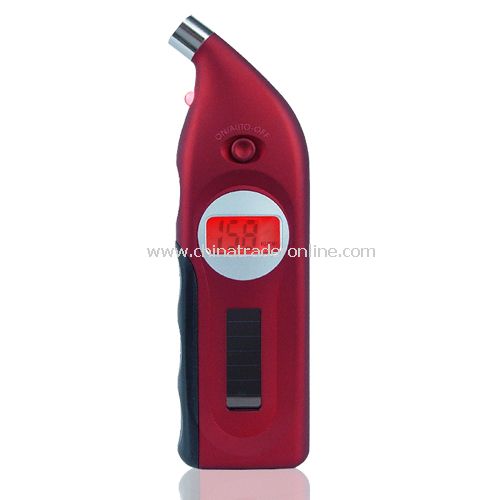 Solar Powered Digital Tire Gauge - Comfortable Hand-held Tire Gauge