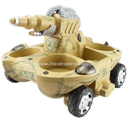 Transforming Amphibious Tank with Water Cannon and 4WD (220V) - Remote controlled amphibious tank from China