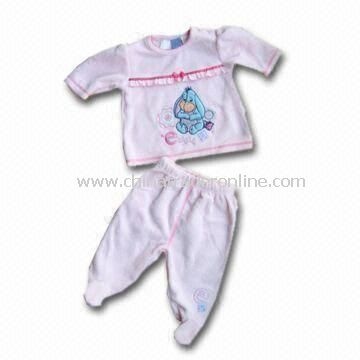 Babies Clothing Set with Applique Graphic, Customized Sizes and Designs Welcomed