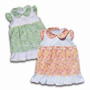 Babies Dresses, Made of Cotton, Sized 0 to 24m from China