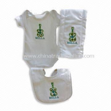 Baby Clothing Set, Available in White Color, Made of Cotton from China