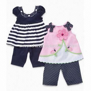 Baby Clothing Set, Includes Top and Pants