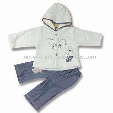 Baby Clothing Set with Matching Hat, Made of 100% Cotton, Available in Various Colors