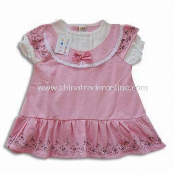 Baby Dress, Made of 100% Cotton, Customized Styles are Accepted, Available in Various Colors from China