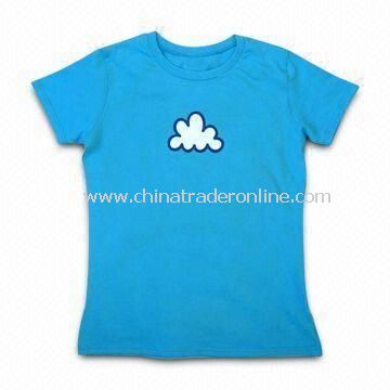 Baby T-shirt, Made of Cotton, with Print and Applique from China