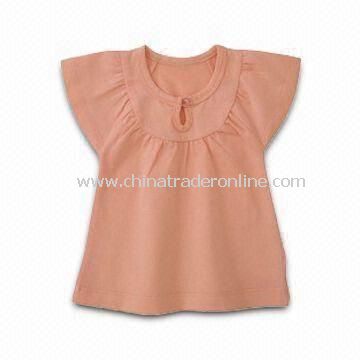 Baby T-shirt, Made of Cotton, with Print and Embroidery from China