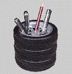 Car tire shape pen holder