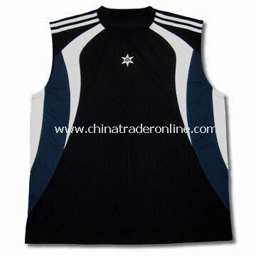 Childrens 100% Cool Dry Sleeveless Sports T-shirt, Available in Size of XS to 6XL from China