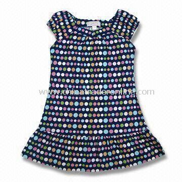 Sleeveless Baby Dress, Measures 76 to 104 and 110 to 150cm, Made of Cotton