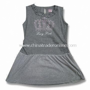 Sleeveless Dress, Suitable for Baby, Measures 76 to 104 and 110 to 150cm from China