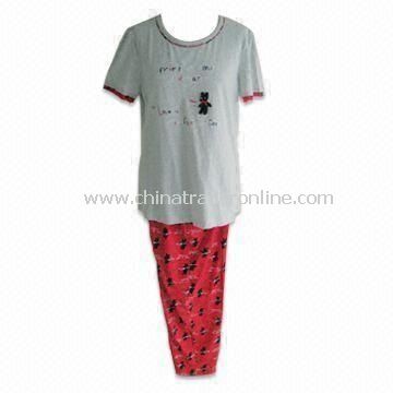 100% Cotton Womens Leisure Home Wear, Customized Designs and Colors are Welcome from China