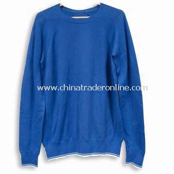 Mens Knitted Sweater in Customized Styles, Made of Cotton from China