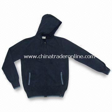 Mens Knitted Sweater with Stone Washing, Made of 100% Cotton from China