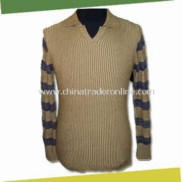 Mens Knitwear Sweater, Made of 100% Cotton