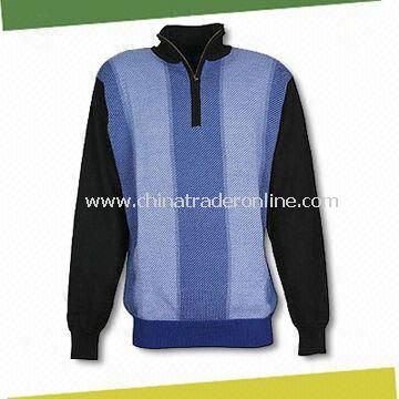 Mens Pullover Sweater, Made of 30% Wool and 70% Acrylic from China