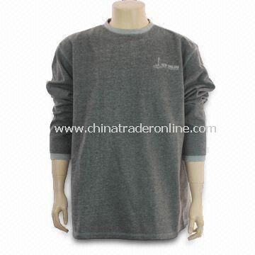 Mens Sweater, Customized Logos are Accepted, Made of 280gsm CVC Material