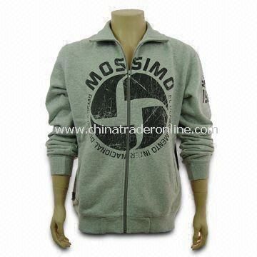 Mens Sweater, Made of 280gsm CVC Material, Customized Logos are Accepted