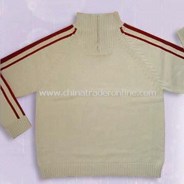 Mens Sweater Made of 60% Cotton and 40% Acrylic from China
