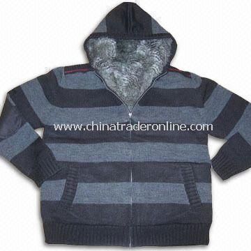 Sweater for Men with Long Sleeves and Fur Lining from China