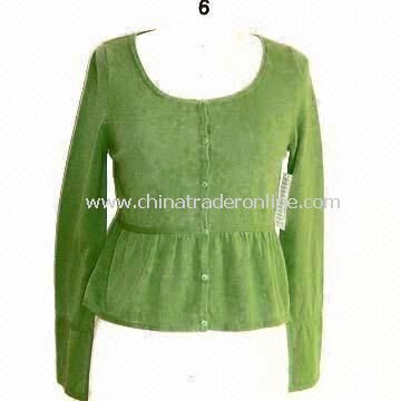 Womens Pullover and Sweater, Made of 100% Cotton from China