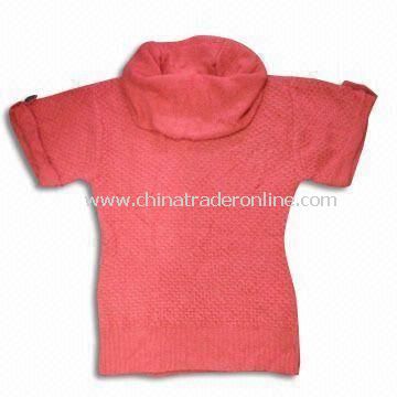 Womens Short Sleeve Sweater, Made of Acrylic, Available in XS to XL Sizes from China