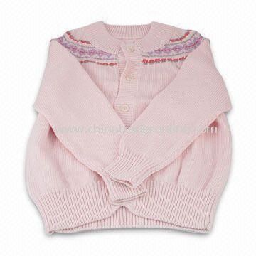 Childrens Cotton Jacquard Knit Sweater