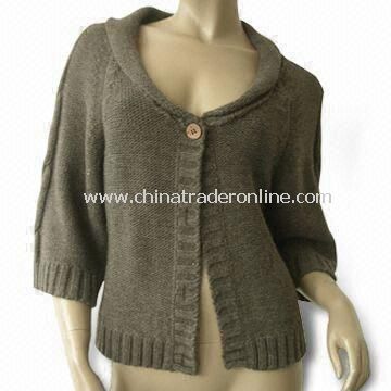 Knitted Sweater, Made of 100% Soft Acrylic, Suitable for Women