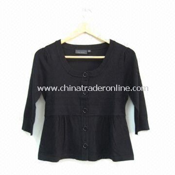 Ladies Knitted Sweater, Made of 78/22 Rayon/Nylon, Fashion Style from China